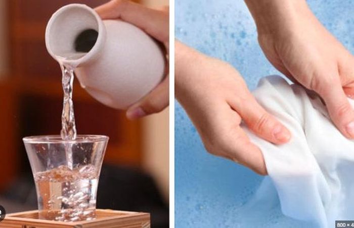 Tẩy mốc bằng rượu trắng cũng được khuyến khích áp dụng giúp loại bỏ nhanh các vết mốc cứng đầu.