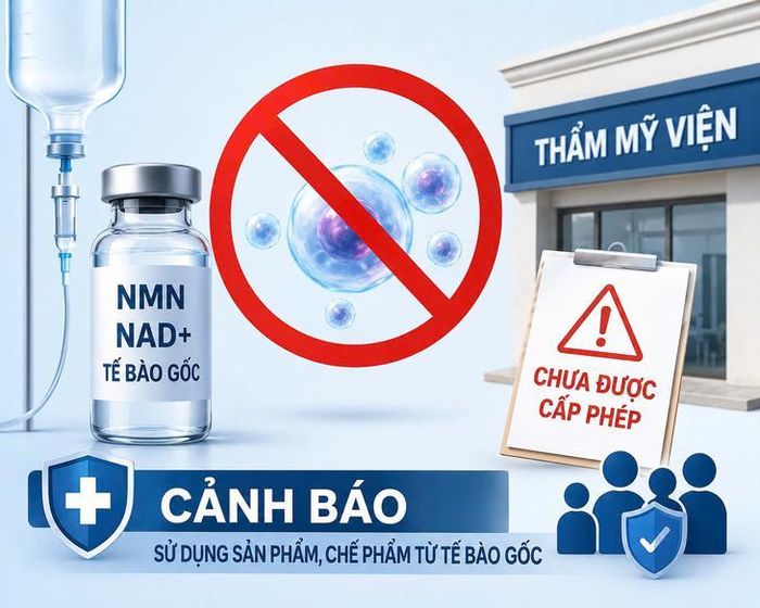 Khuyến cáo người dân về việc xuất hiện thông tin quảng cáo, tư vấn truyền NMN, NAD+ và các sản phẩm tế bào gốc khi chưa được cơ quan có thẩm quyền cấp phép. Ảnh minh họa - AI.