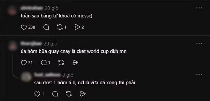 Khán giả đoán rằng HURRYKNG buồn vì Messi thua World Cup 2026.