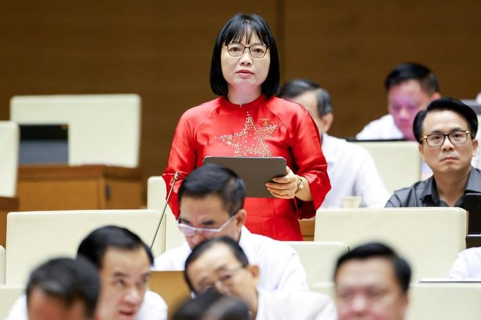 Đại biểu Nguyễn Thị Việt Nga phát biểu