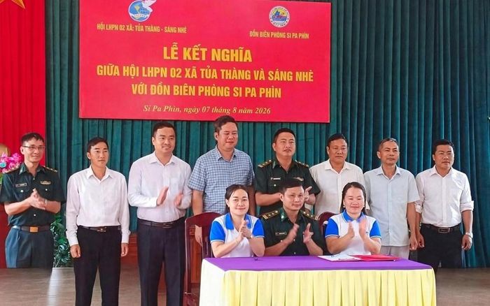 Hội LHPN 2 xã Tủa Thàng, Sáng Nhè và Đồn Biên phòng Si Pa Phìn ký kết Chương trình kết nghĩa "Đồng hành cùng phụ nữ biên cương"
