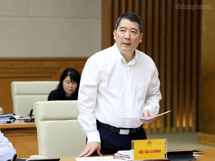 Thứ trưởng Bộ Tài chính Cao Anh Tuấn phát biểu tại cuộc làm việc - Ảnh: chinhphu.vn/Đức Tuân