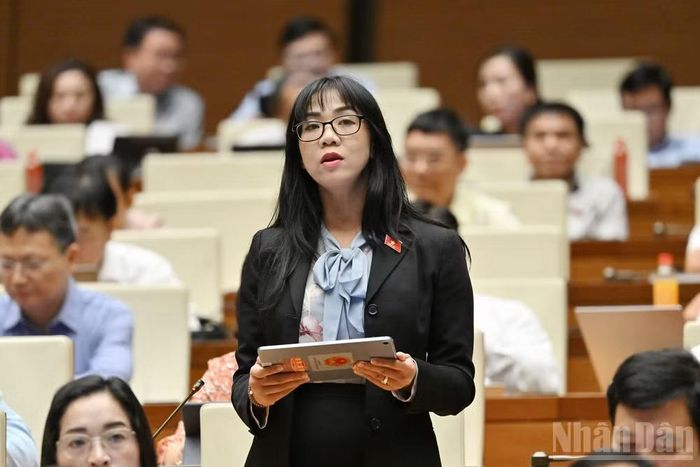 Đại biểu Quốc hội Trịnh Thị Tú Anh. (Ảnh: THỦY NGUYÊN)