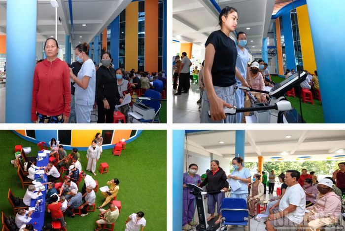 Điểm đáng chú ý trong đợt khám lần này là Trạm Y tế xã Nhà Bè triển khai mô hình “Hệ thống chăm sóc sức khỏe tự động cho cộng đồng”. Mô hình ứng dụng các thiết bị y tế thông minh kết hợp hệ thống quản lý dữ liệu tự động, giúp thu thập và truyền trực tiếp các chỉ số sức khỏe lên phần mềm.