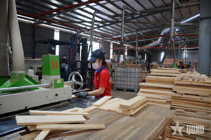 Sản xuất, chế biến đồ gỗ ở một doanh nghiệp tại thành phố Đồng Nai.