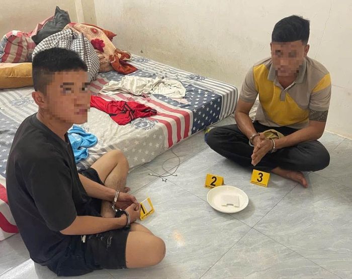 K. và N. tại hiện trường sử dụng ma túy.