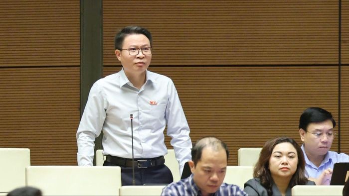 ĐB Nguyễn Minh Tuấn (Phú Thọ) phát biểu tại hội trường. Ảnh: QUANG PHÚC