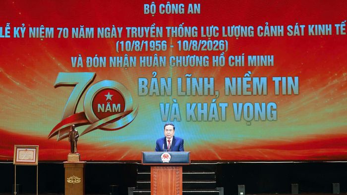  Chủ tịch Quốc hội phát biểu tại lễ kỷ niệm. Ảnh: MINH HẢI 
