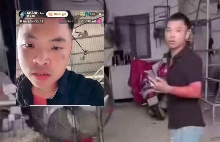 “Khánh Sky” đến nhà “Vua Quạt” livestream.
