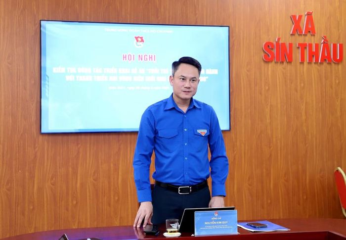 Anh Nguyễn Kim Quy phát biểu tại hội nghị. Ảnh: Lâm Đăng Hải