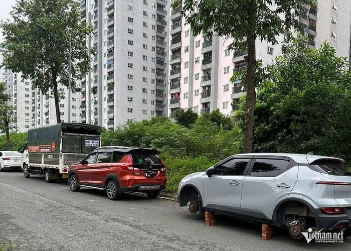 Khu vực xe nhà chị L. hay để. Ảnh: NVCC