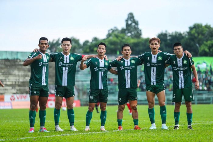 Trường Tươi Đồng Nai đầu tư mạnh mẽ để hướng đến mục tiêu trụ hạng V.League. Ảnh: Báo Đồng Nai.