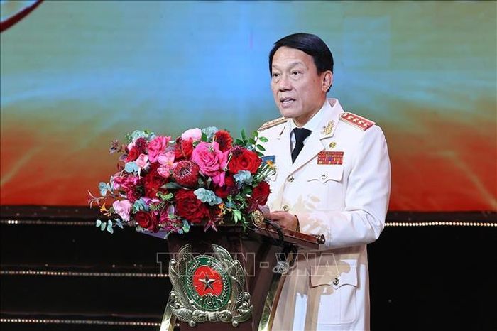 Đại tướng Lương Tam Quang, Bộ trưởng Bộ Công an phát biểu. Ảnh: Doãn Tấn/TTXVN