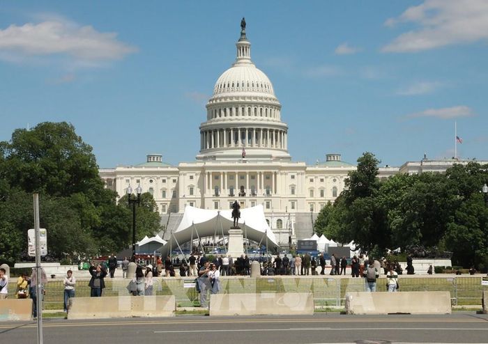 Tòa nhà Quốc hội Mỹ ở thủ đô Washington DC. Ảnh: Đoàn Hùng - P/v TTXVN