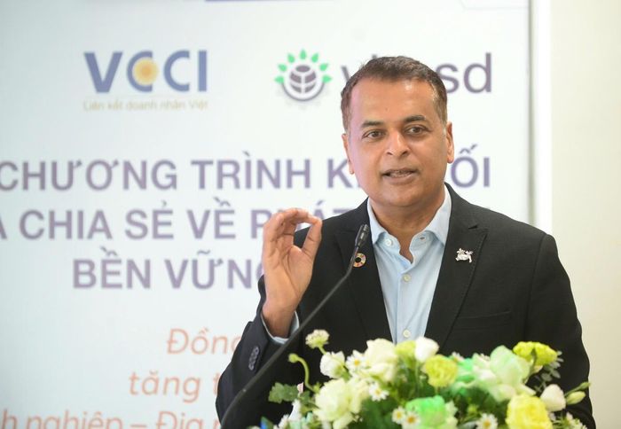 Ông Binu Jacob, Tổng Giám đốc Nestlé Việt Nam & Đồng Chủ tịch VBCSD. Ảnh: Vũ Khuê.