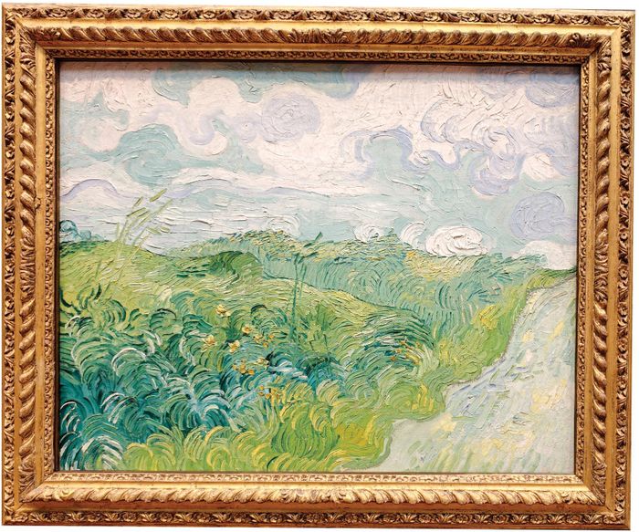 Bức tranh Cánh đồng lúa mì xanh, Auvers (1890) trưng bày tại National Gallery of Art ở thủ đô Washington, D.C. (Mỹ).