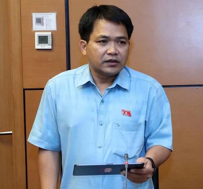  ĐB Trường Trung Tuyến bày tỏ sự quan tâm đối với Điều 3 - Sửa đổi Luật Chăn nuôi. Ảnh: Đoàn ĐBQH tỉnh Gia Lai 