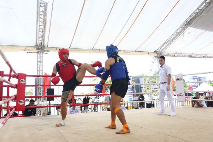 Các trận đấu nội dung đối kháng diễn ra quyết liệt với chất lượng chuyên môn cao. Ảnh: H.Q