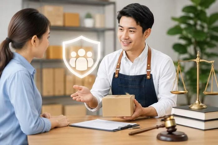  Người bán vẫn phải tuân thủ pháp luật về bảo vệ quyền lợi người tiêu dùng. Ảnh minh họa: ChatGPT 