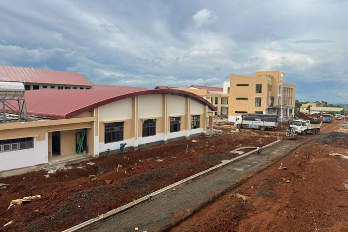 Công trình xây dựng Trường Phổ thông nội trú liên cấp Tiểu học và THCS Thuận An hoàn thành khoảng 80% khối lượng thi công