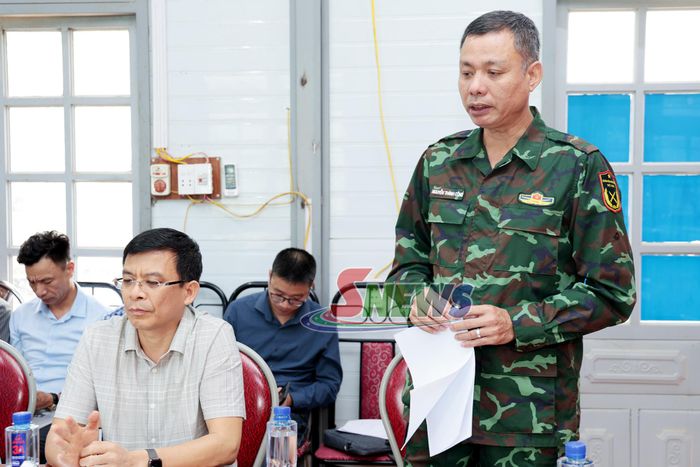Đồng chí Phó Chủ tịch UBND tỉnh phát biểu tại cuộc làm việc.