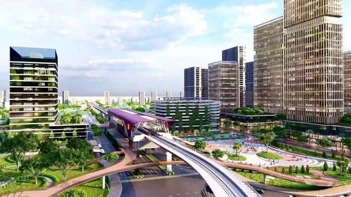 Dự án tuyến đường sắt đô thị số 1 (Thành phố mới Bình Dương - Suối Tiên) đi qua địa bàn phường An Phú. Ảnh đồ hoạ