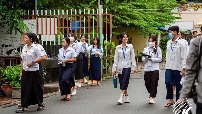 Hình ảnh kỳ thi tốt nghiệp trung học phổ thông (Bac II) ở Campuchia năm 2024. Ảnh: Kiripost/Vann ChanThada