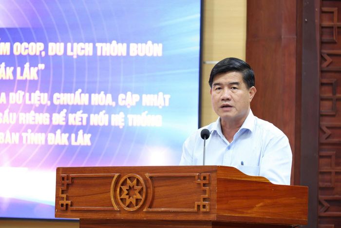 Phó Chủ tịch UBND tỉnh Đắk Lắk Nguyễn Thiên Văn phát biểu
