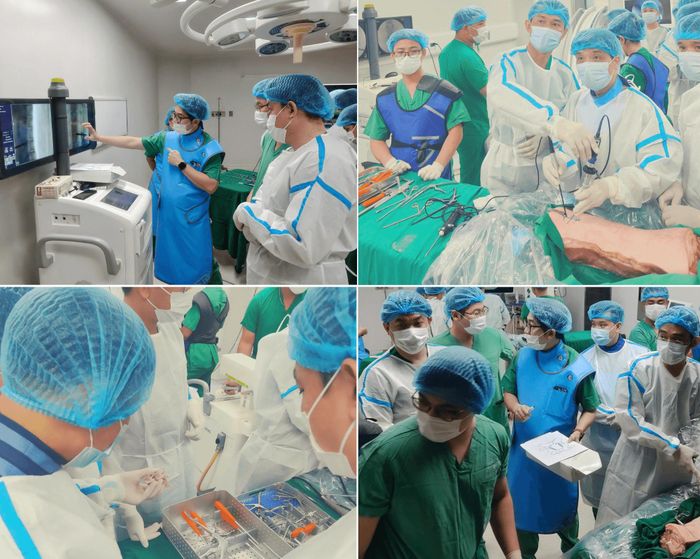 Học viên được tiếp cận quy trình thực hiện Phẫu thuật nội soi cột sống