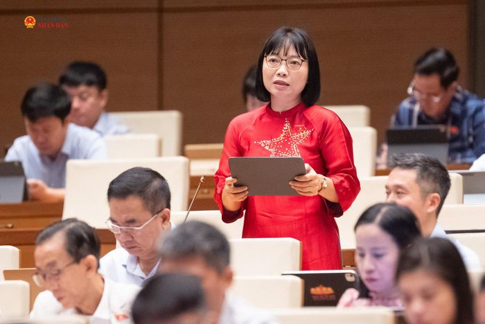 ĐBQH Nguyễn Thị Việt Nga (TP. Hải Phòng) phát biểu
