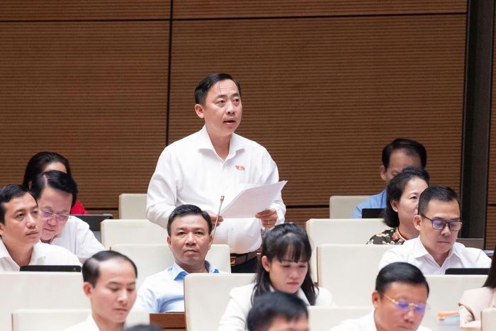 Đại biểu Đào Chí Nghĩa (Đoàn ĐBQH TP Cần Thơ) phát biểu tại phiên thảo luận.