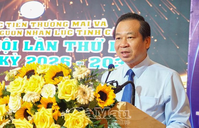 Ông Dương Vũ Nam, Phó Giám đốc Sở Công Thương, phát biểu chỉ đạo tại Đại hội.