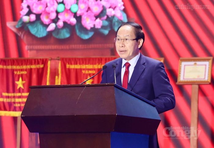 Phó Thủ tướng Chính phủ Lê Tiến Châu phát biểu tại buổi lễ. Ảnh: VGP/Thu Sa