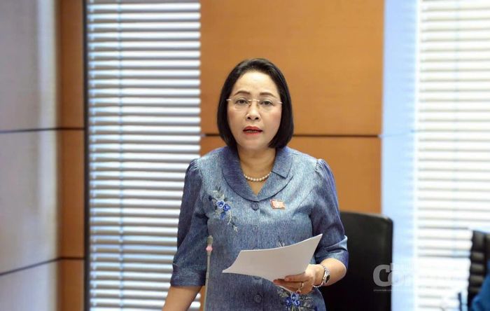 Phó Chủ tịch Quốc hội Nguyễn Thị Thanh phát biểu thảo luận. Ảnh:quochoi.vn