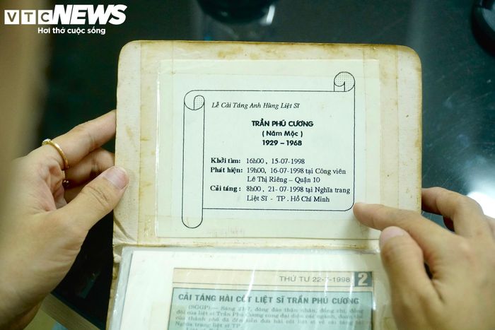 Thông tin về liệt sĩ Trần Phú Cương.