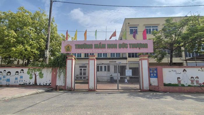 Trường Mầm non Đức Thượng là trường duy nhất được giữ nguyên tại xã Hoài Đức. Ảnh: Hậu Hộc