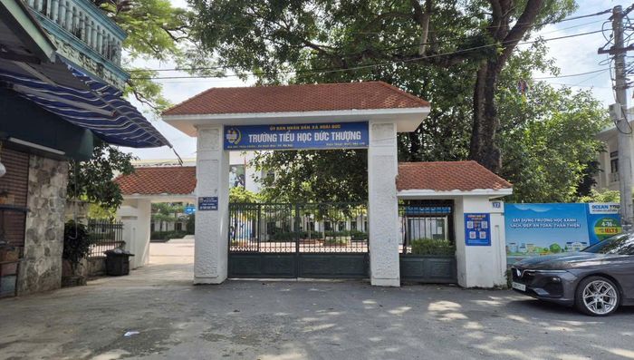 Trường Tiểu học Đức Thượng sau khi sáp nhập với Trường Tiểu học Đức Giang sẽ có cái tên mới là Trường Tiểu học Lý Nam Đế. Ảnh: Hậu Lộc