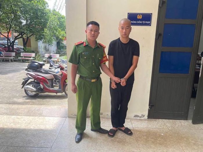 Đối tượng Linh tại cơ quan công an. Ảnh: Công an cung cấp