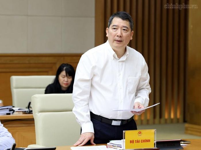 Thứ trưởng Bộ Tài chính Cao Anh Tuấn phát biểu tại cuộc làm việc. Ảnh: chinhphu.vn/Đức Tuân