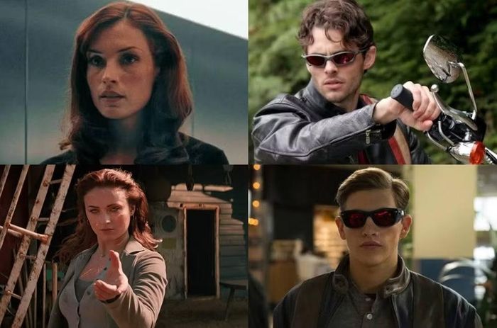Jean Grey và Cyclops trong một số phần phim về X-Men trước đây của Fox.