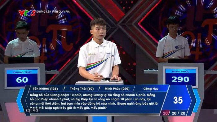Công Huy chưa thể có sự bứt phá điểm số trong phần thi của mình.