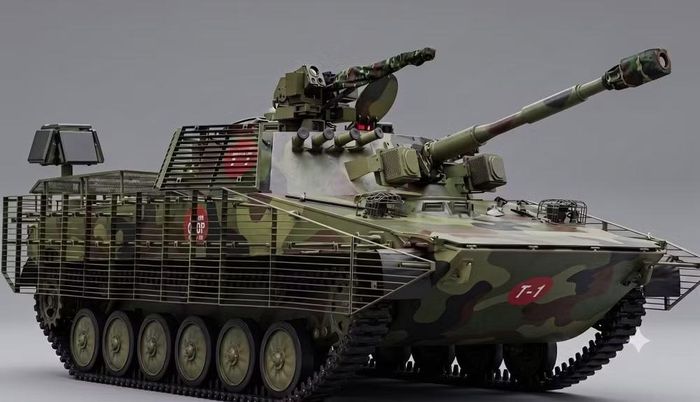 Pháo được gắn trên tháp pháo hàn kiểu mới. Xe cũng có súng máy đồng trục 7,62 mm và một giá đỡ súng phòng không 12,7 mm điều khiển từ xa gắn trên nóc. Kíp lái được trang bị kính ngắm đa kênh hiện đại.
