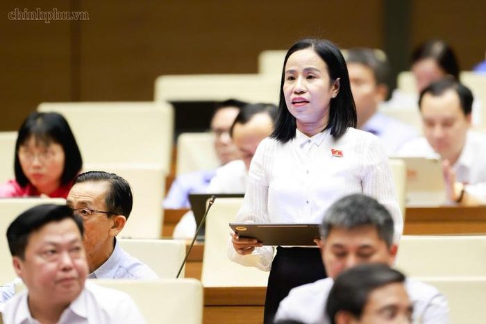 Đại biểu Võ Ngọc Thanh Trúc (TPHCM) phát biểu ý kiến tại Hội trường - Ảnh: chinhphu.vn/Nhật Bắc