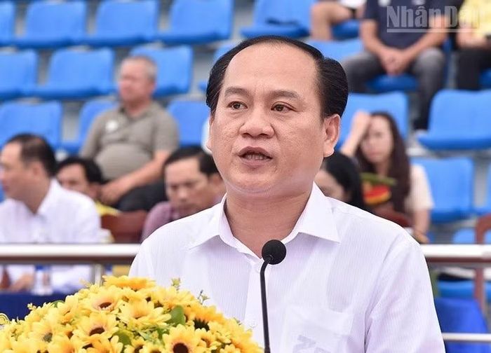 Phó Giám đốc Sở Văn hóa, Thể thao và Du lịch tỉnh Cà Mau Nguyễn Chí Công phát biểu khai mạc giải.