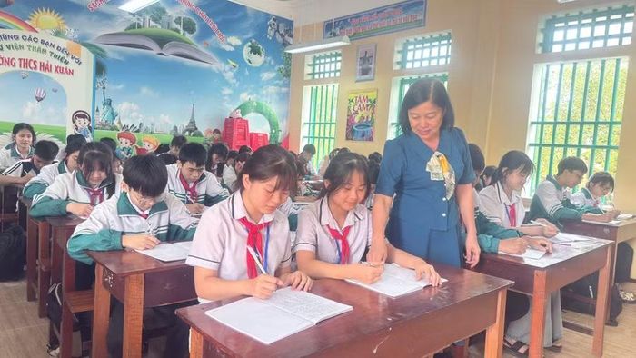 Hoạt động dạy và học tại Trường THCS Hải Xuân, Ninh Bình.