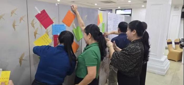 Học viên làm việc nhóm.
