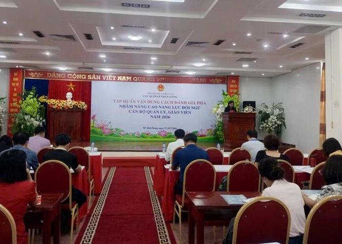 Tập huấn vận dụng cách tiếp cận và kỹ thuật đánh giá PISA diễn ra trong tháng 7, 8/2026.