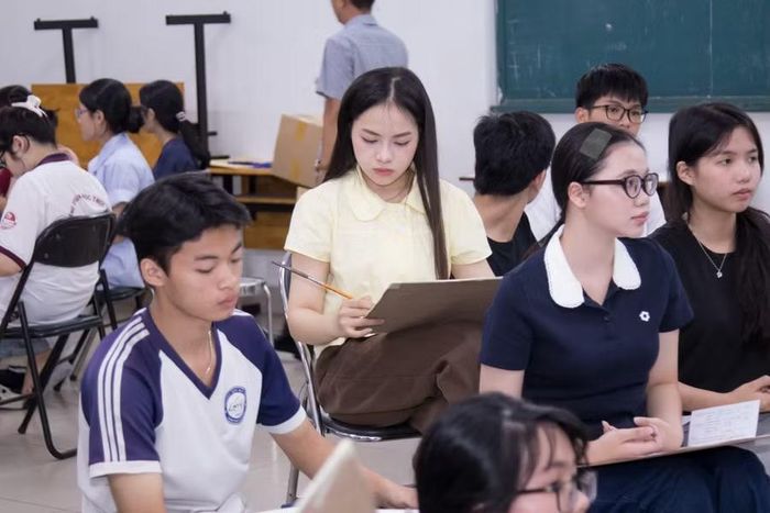 Thí sinh dự thi Năng khiếu 2026 tại Trường Đại học Kiến trúc TPHCM. Ảnh: UAH.