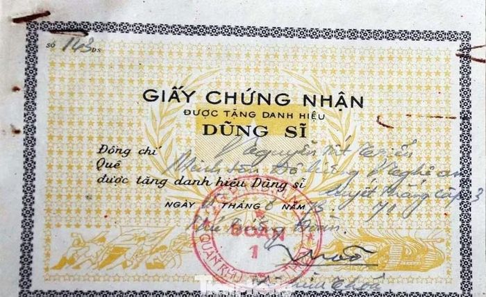Người lính Nguyễn Tất Triển từng được phong tặng danh hiệu Dũng sĩ diệt Mỹ.