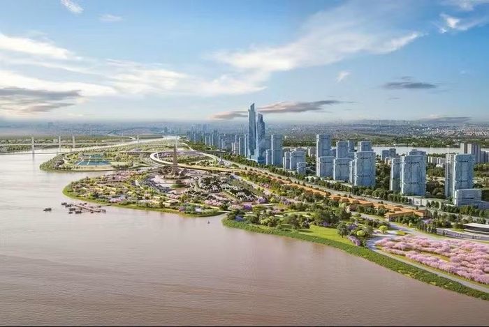Phối cảnh dự án Trục đại lộ cảnh quan sông Hồng